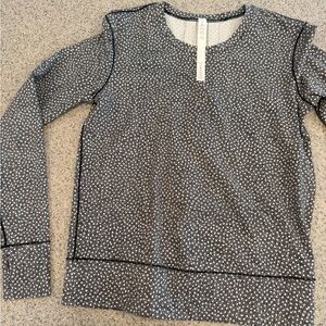 lululemon athletica Black and White Long Sleeve Tee